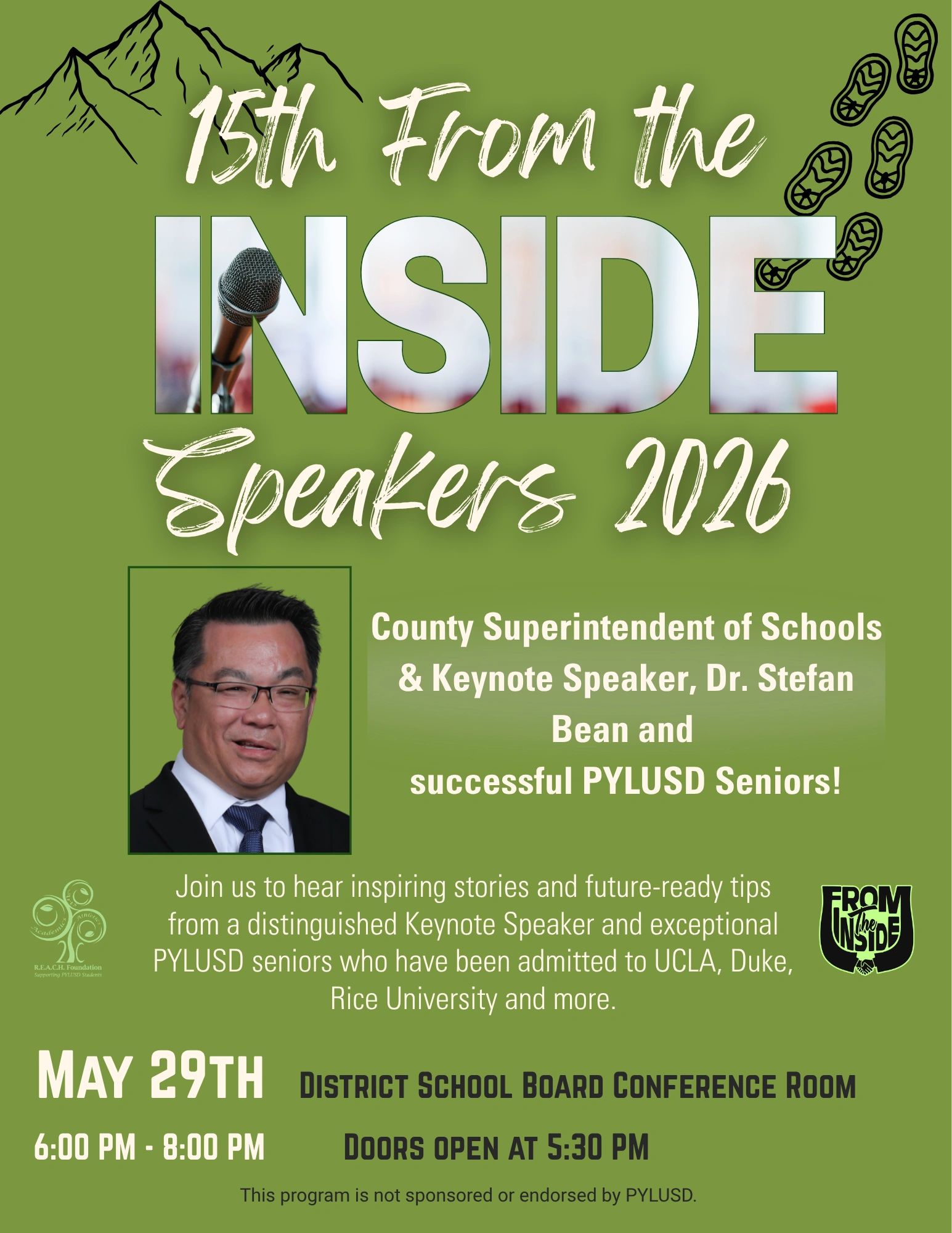 15th From the Inside Speakers 2026 event poster